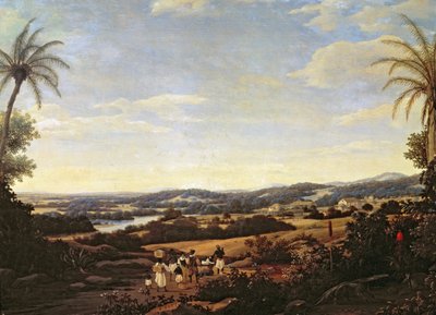 Brasilianische Landschaft mit einer Plantage von Frans Post